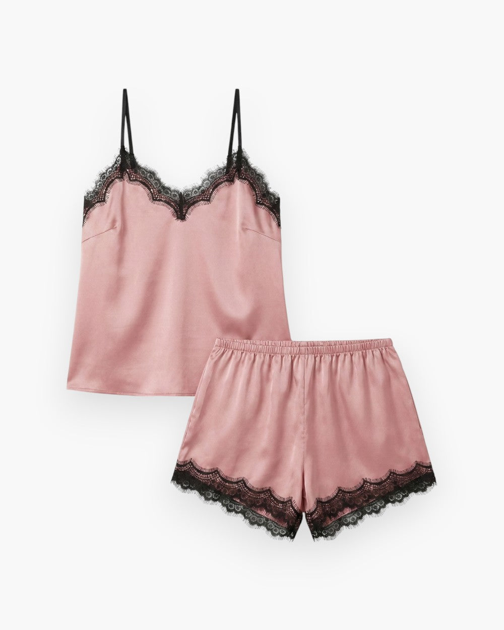 Satin Sleeveless Shorts Pyjama Set