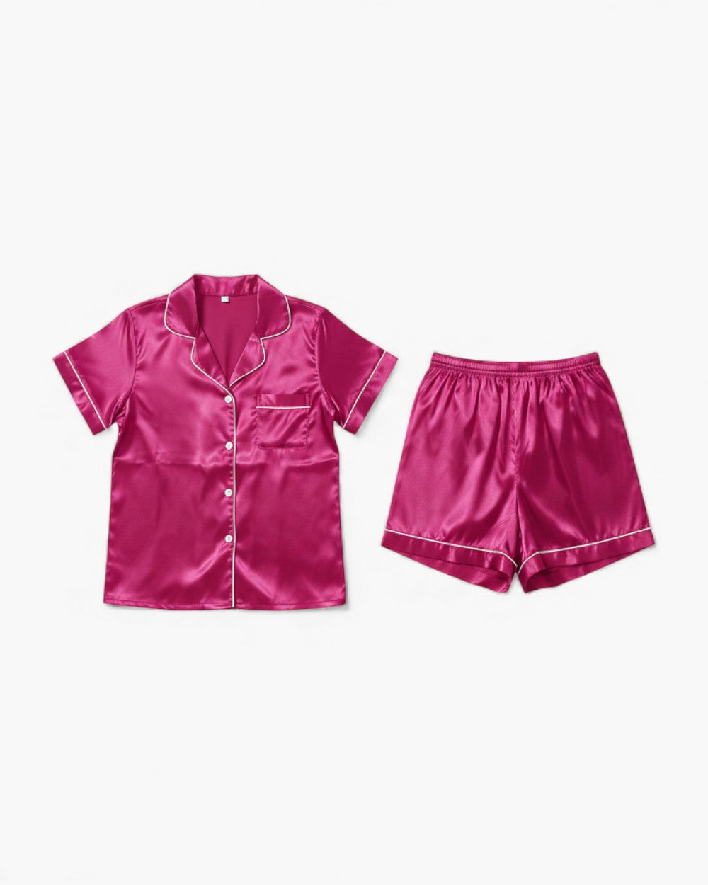 Satin Short Sleeve Pyjama Set with Shorts
