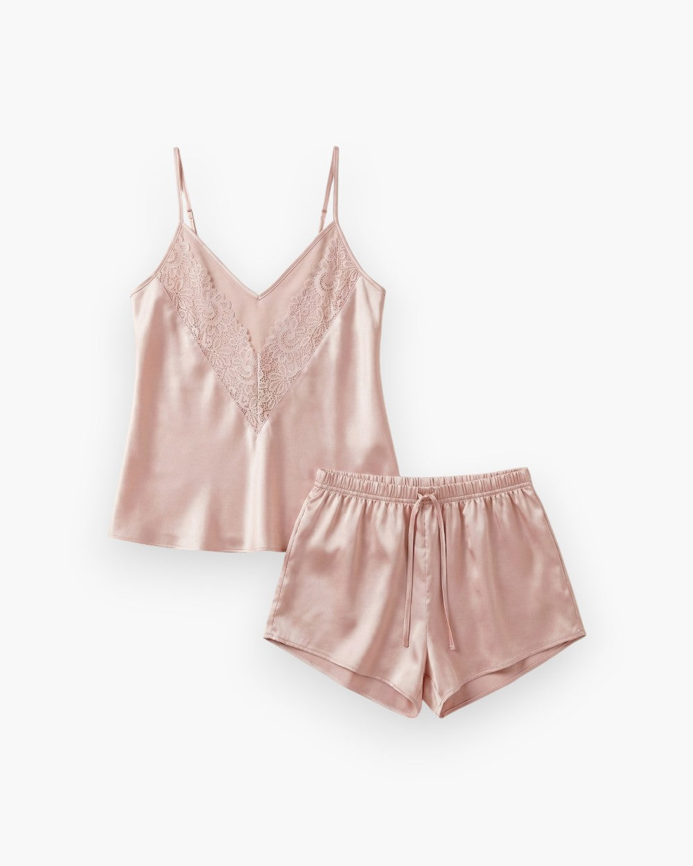 Satin Sleeveless Shorts Pyjama Set